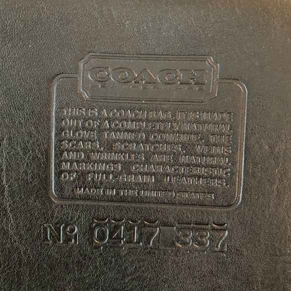 *SOLD* Vintage Coach Prescott black leather briefcase messenger bag - Picture 8 of 10